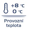 Provozní teplota 0 až 8